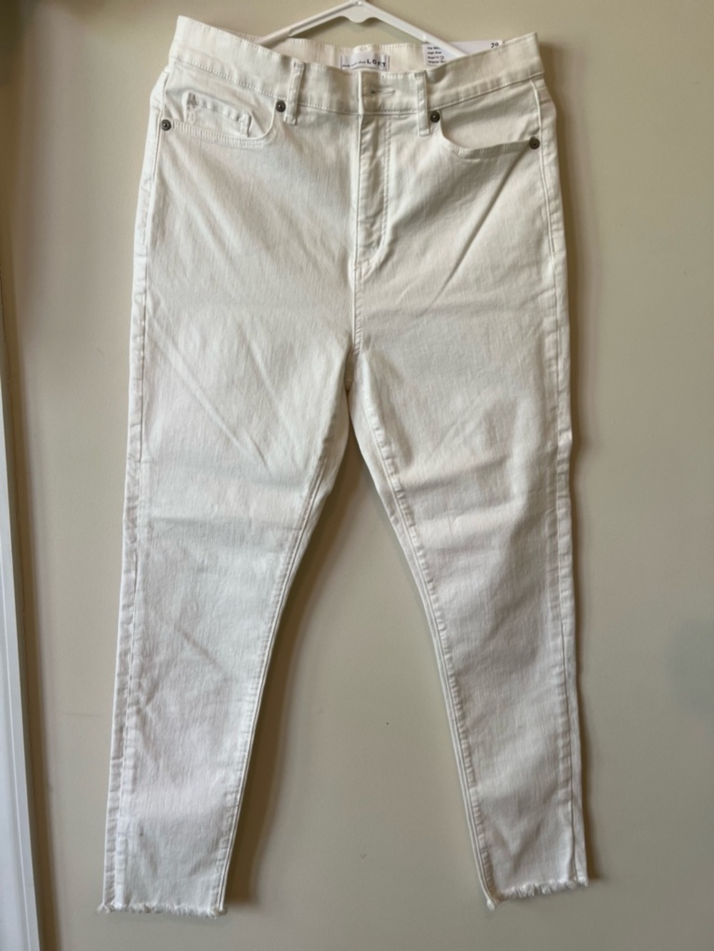 LOFT White High-Rise Skinny Jeans